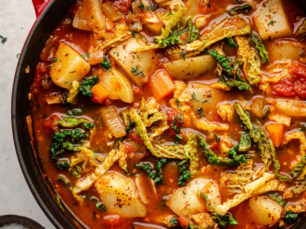 Tasty Homemade Plant-Based Vegetable Soup