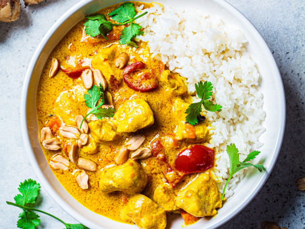 Basil-Infused Peanut Curry with Chicken