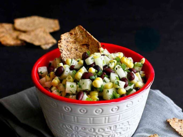 Smoky Corn and Jicama Fresh Salsa