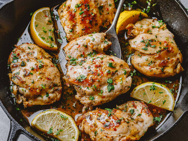 Chicken Thighs with Lemon and Garlic