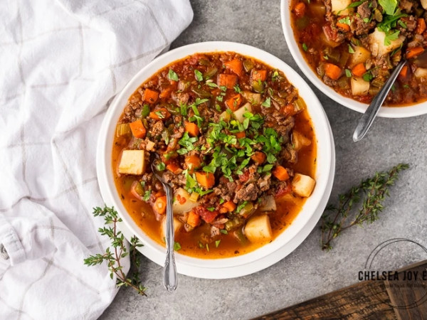 Beef and Veggie Soup for Whole30® Success