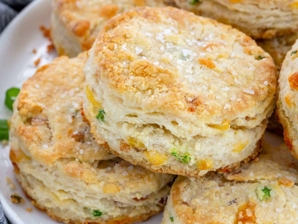 Savory Biscuits with Bacon and Cheddar
