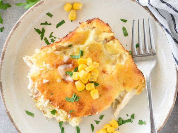 Cornbread Bake with Chicken Suiza