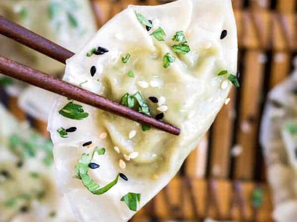 Dumplings Stuffed with Edamame and Truffle Oil