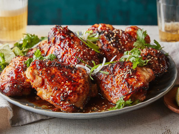 Chicken Thighs: Fried and Marinated