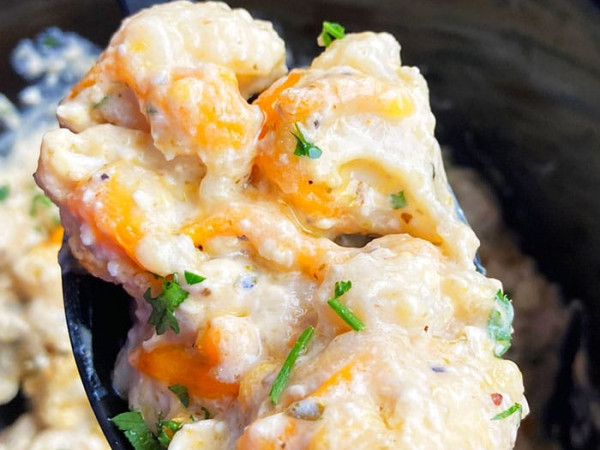 Easy Slow Cooker Cauliflower Bake