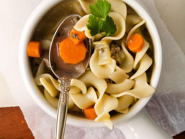 Instant Pot® Turkey and Vegetable Soup with Pasta