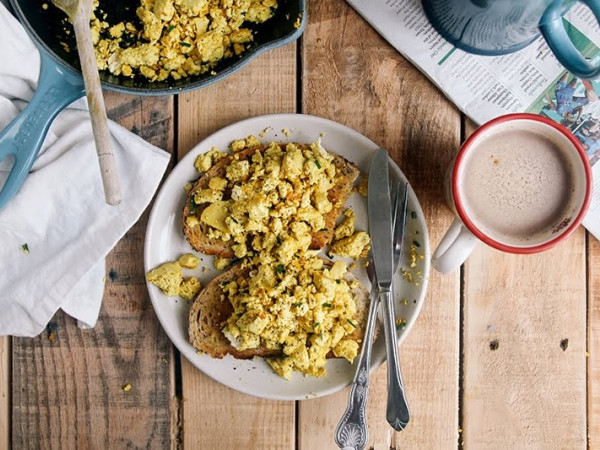 Tofu "Eggs" for a Vegan Breakfast