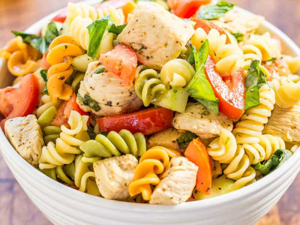 Tangy Cold Chicken Pasta Salad
