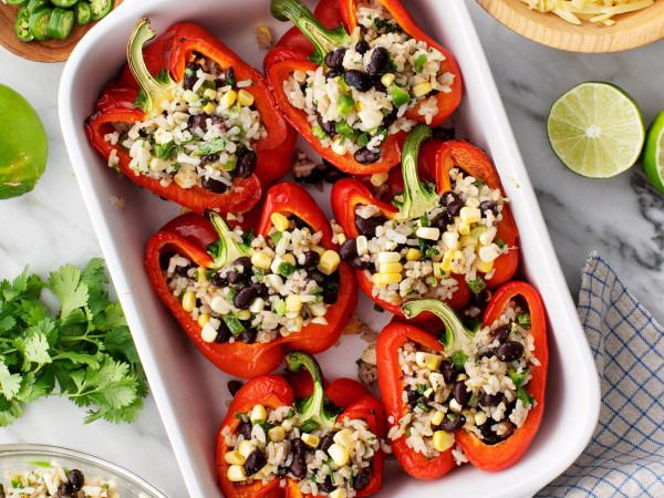 Spicy Filled Bell Peppers