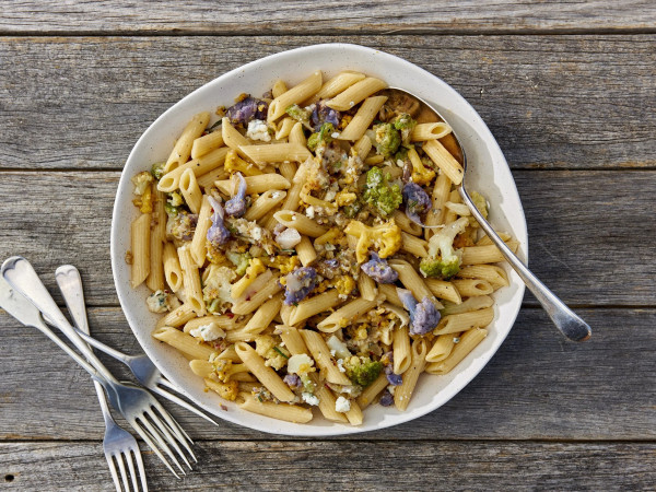 Beef Sauce Penne with Cauliflower