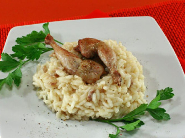 Italian-Style Risotto with Quail