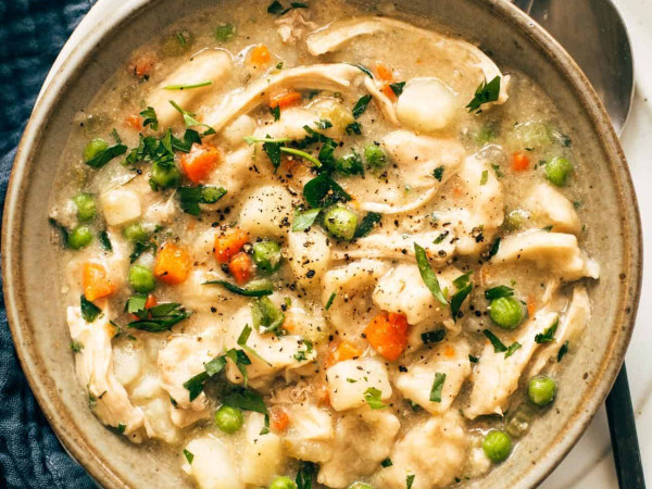 Quick Chicken and Dumplings Made in an Electric Pressure Cooker