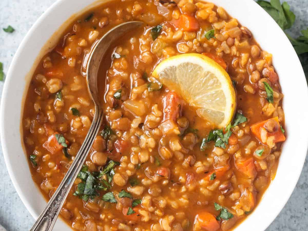 Easy Lentil and Rice Soup Made in the Instant Pot®