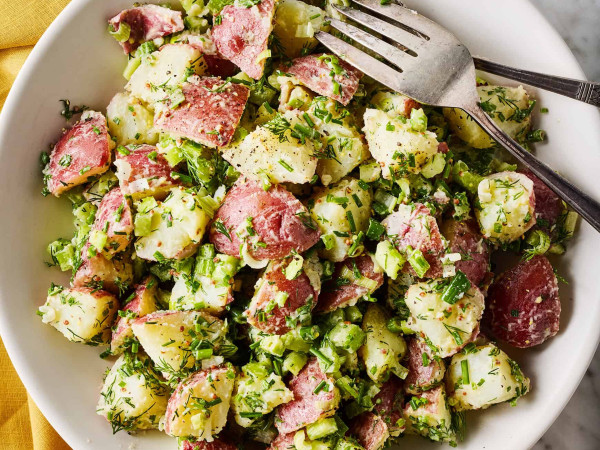 Two-Tone Potato Salad: Sweet and Red