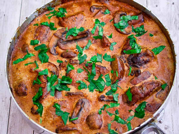 Skillet-Cooked Pork and Mushrooms