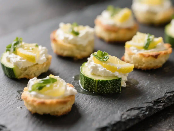 Lemon and Oregano Cream Cheese Zucchini Bites