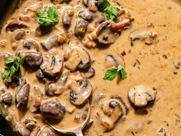 Prepped Turkey Gravy with Porcini Mushrooms and Marsala Wine