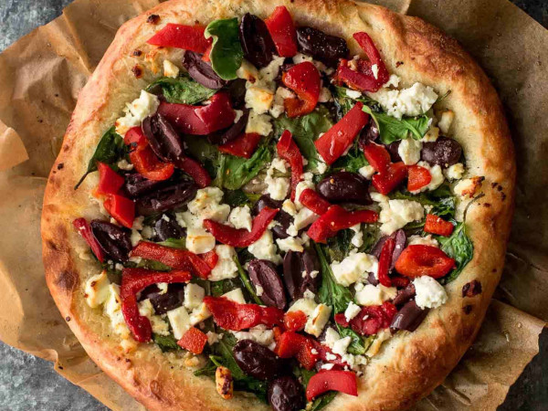 Greek-Inspired Veggie Pizza