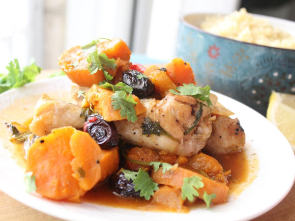 Dried Fruits and Pears in a Tagine Dish
