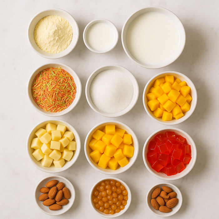 Smooth and Fruity Dessert ingredients