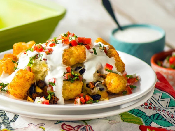 Bacon-Chorizo Tater Tot® Bake in the Air Fryer