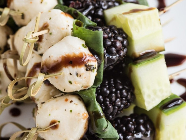 Basil-Infused Blackberry Skewers