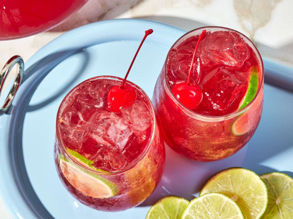Cherry Lime Basil Refreshing Drink
