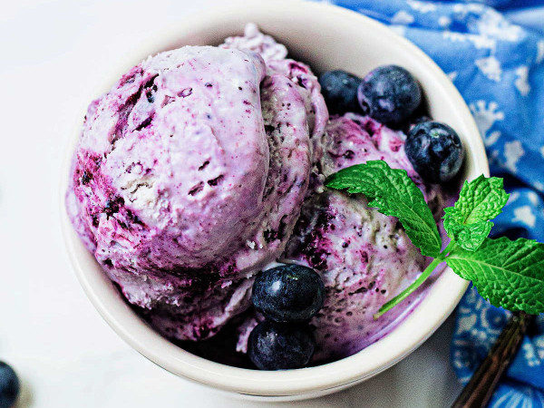 Easy No-Churn Blueberry-Maple Ice Cream for Keto Lovers