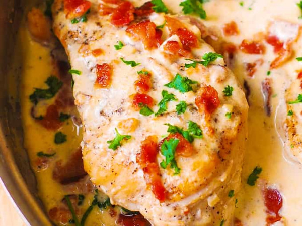 Chicken Breasts with Asiago Cheese Filling