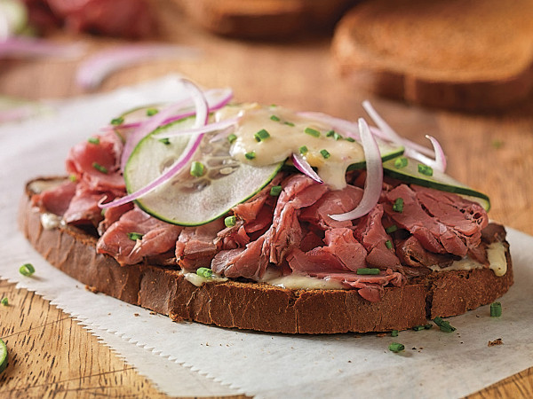 Open-Faced Roast Beef Delight