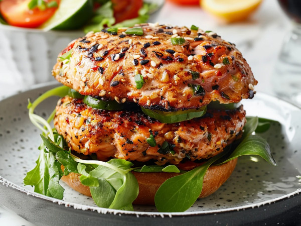 Effortless Zesty Salmon Burgers with an Asian Twist