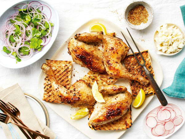Za'atar-Spiced Chicken Salad with a Zesty Lemon-Tahini Sauce