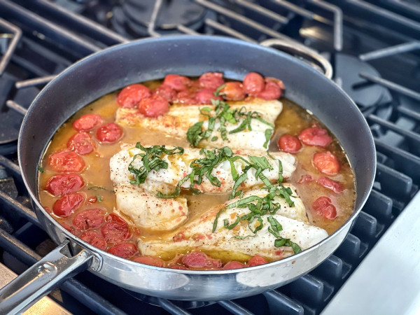 Pam's Delicate Poached Fish Soup