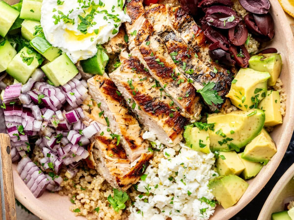 Chicken Quinoa Bowl Inspired by Greek Cuisine