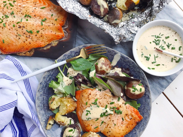 Grilled Salmon with Dijon and Lemon Pepper