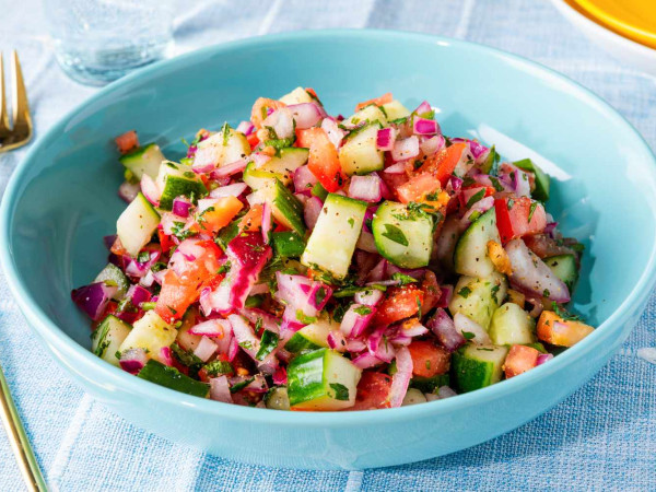 Refreshing Tomato and Cucumber Kachumbar