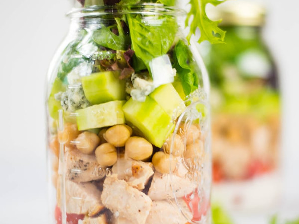 Mason Jar Salad with Original Oven-Roasted Chicken