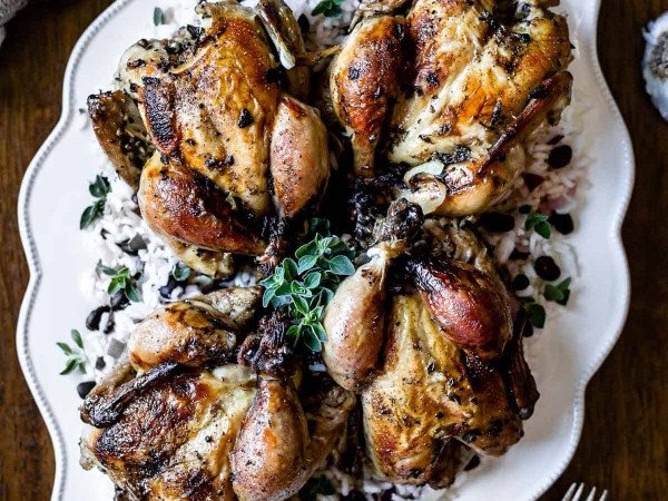 Greek Yogurt Marinated Cornish Game Hens