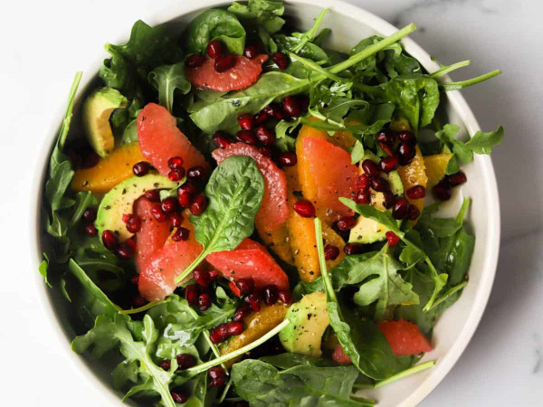 Fresh Arugula Salad with a Pomegranate Molasses Dressing