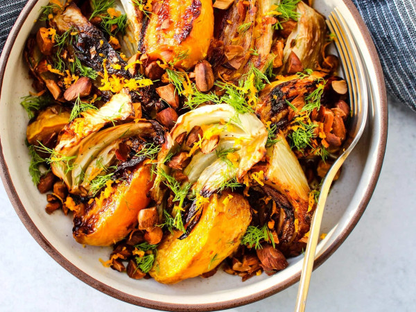 Fennel Salad with Roasted Beets and Goat Cheese