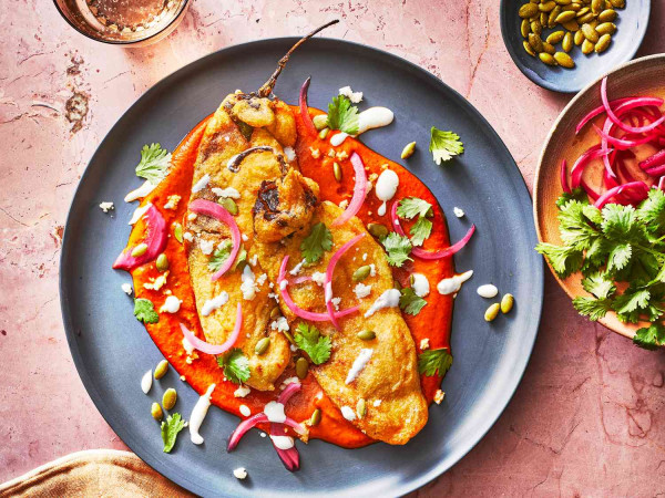 Hatch Chile Relleno Bake with Ranchero Sauce