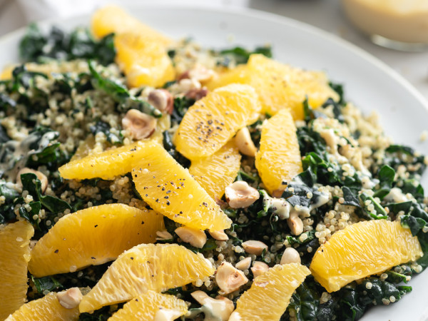 Quinoa and Kale Salad with a Tuscan Twist