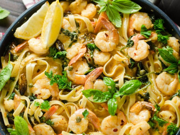 Creamy Lemon Shrimp Pasta