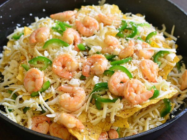 Jalapeno and Shrimp Loaded Nachos