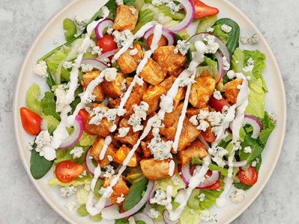 Tasty Buffalo Blue Cheese Chicken Salad