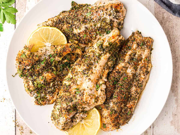 Catfish Roasted with Fresh Herbs