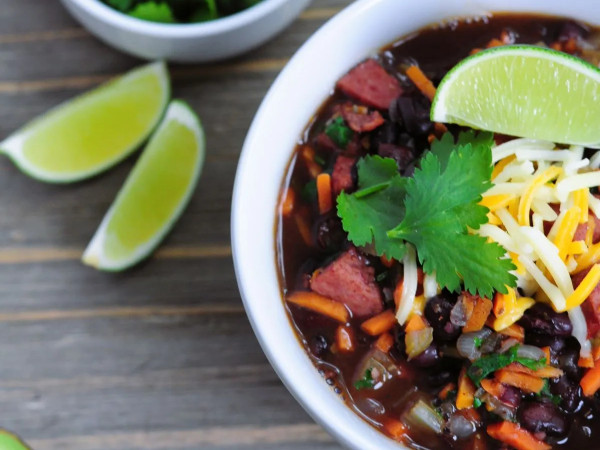 Black Bean and Spicy Smoked Turkey Soup