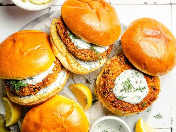 Citrusy Salmon Burgers