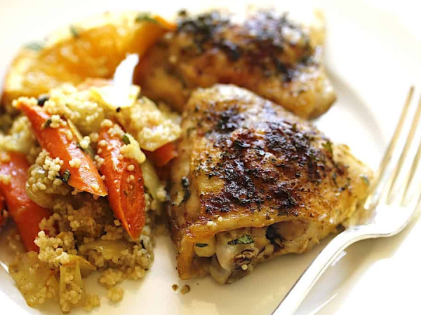 Curried Chicken Bake with a Side of Couscous